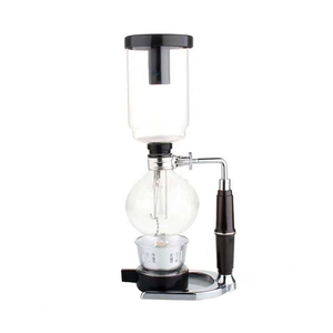 Ensemble de cafetière à siphon en <span class=keywords><strong>verre</strong></span> borosilicate 3/5 portions, cafetière manuelle à vide classique portable pour la préparation du café à la maison ou au bureau - Product Image 1
