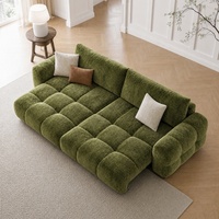 Canapé-lit convertible électrique moderne en tissu chenille, trois places, pivotant, extensible, inclinable, coulissant, avec télécommande
