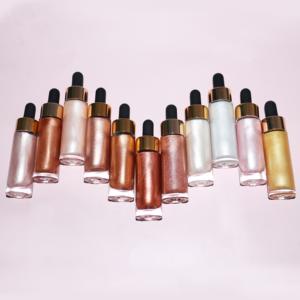 11 couleurs mettent en évidence la marque privée de haute qualité maquillage métallique ombre à paupières OEM professionnel liquide surligneur <span class=keywords><strong>illuminateur</strong></span> gouttes - Product Image 1