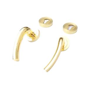 Ensemble de poignées de <span class=keywords><strong>porte</strong></span> dorées à tirette principale en alliage de zinc moderne pour l'intérieur en aluminium - Product Image 4