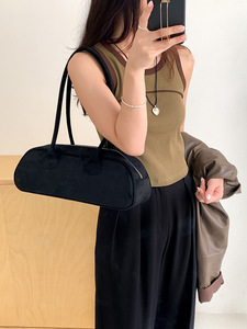 Hot Sell Retro Suede Underarm <b>Bag</b> High-End <b>Large</b> Capacity Autumn Shoulder <b>Bag</b> with Single Strap - Product Image 3