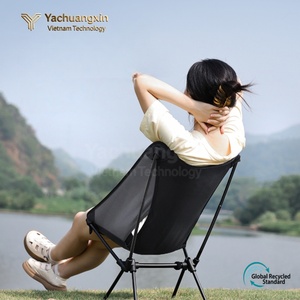 Chaise de camping pliable d'extérieur, cadre en aluminium, tissu Oxford, légère et portable, chaise de jardin 54x66cm avec sac de transport - Product Image 2