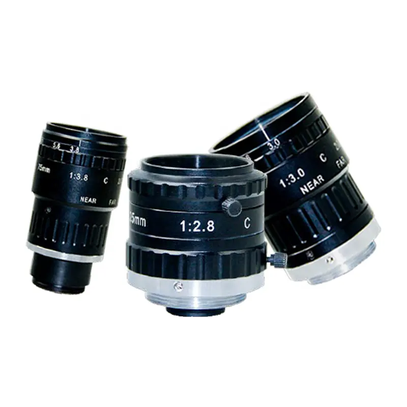 High Resolution 2MP 25mm 50mm 75mm 80mm 2/3" C-Mount Camera UV Lens for Industrial Machine Vision Camera