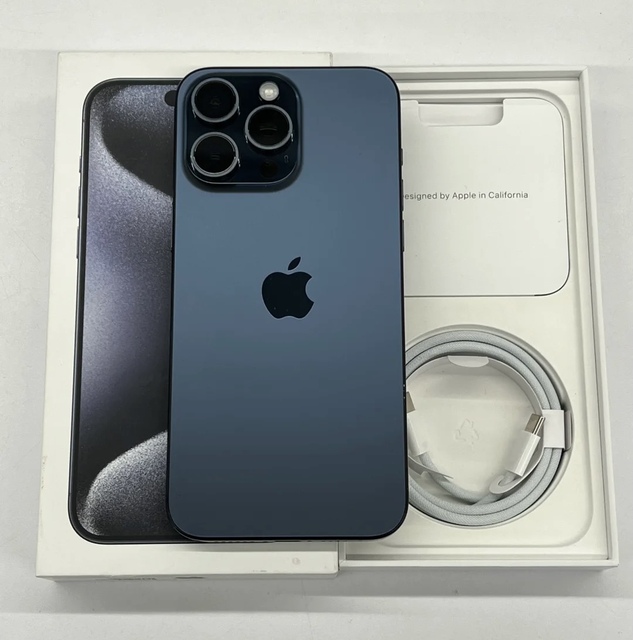 Wholesale Used High-quality 128GB/256GB/1TB 6.1" A17Pro for iPhone 15pro Blue Original Unlocked Used Mobile Phone 5g Smartphone