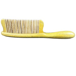 Peine de madera de sándalo verde para masaje del cuero cabelludo, 20 cm+, madera maciza para el cuidado del cabello y terapia de meridianos - Product Image 5