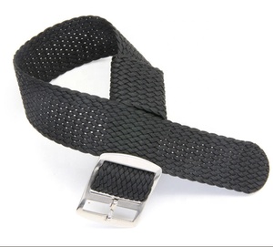 14mm 16mm 18mm 20mm 22mm cinturino in Nylon intrecciato verde militare con cinturino in Perlon intrecciato tropico con fibbia nera - Product Image 3