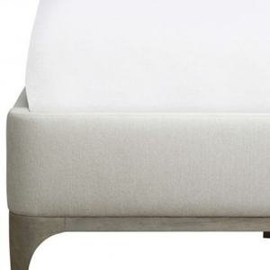 เตียงไม้เนื้อแข็งแบบดั้งเดิมสไตล์ชนบท พนักพิงสูง แกะสลักด้วยมือ พร้อมผ้าหุ้ม สำหรับตกแต่งห้องนอน - Product Image 5