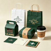 Kraft Paper Coffee Cups Disposable with Lids Custom Printed Logo Eco-Friendly Hot Drink Paper Cups for Coffee Shop