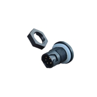 Connecteur M12 5 broches à verrouillage automatique mâle pour montage sur panneau, étanche IP67, facile à brancher et à débrancher, petite taille