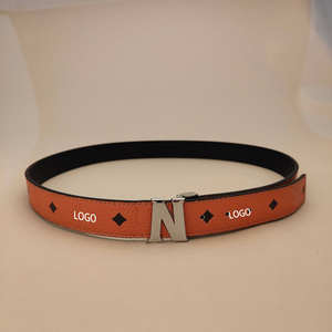 Cinture Firmate di Lusso in Vera Pelle con Lettera M di Tendenza in Saldo, all'Ingrosso, Casual e Regolabili da Uomo - Product Image 2