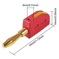 Connecteur de test rapide sans soudure plaqué or 4 mm Banana Jack pour amplificateur de puissance de haut-parleur audio, directement de l'usine