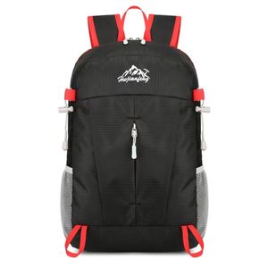Sac à dos de sport unisexe léger et pliable pour l'extérieur, sac de randonnée portable en nylon et polyester imperméable avec fermeture éclair, motif lettre tendance - Product Image 2