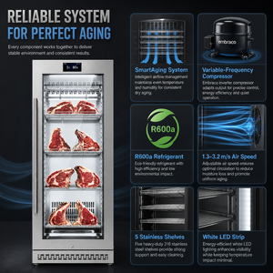 Armoire de maturation intelligente commerciale 375L pour viande 1-22 ° Contrôle de l'humidité pour steakhouse, boucherie, hôtel - Product Image 6