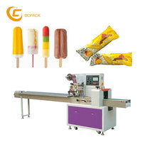 Machine d'emballage automatique de type coussin pour bâtonnets glacés, emballage en rouleau de film, étiquetage alimentaire et utilisation de feuille métallique