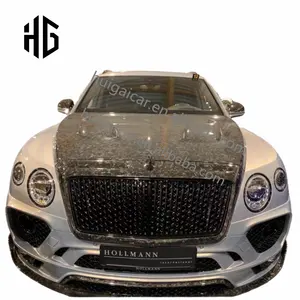 Kit de carrosserie de couverture de moteur de pare-chocs de voiture de Style MSY de fibre de mélange de carbone pour Bentley Bentayga