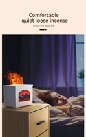Humidificateur d'air Cheminée Flamme Diffuseurs d'arômes USB Charge Flamme Humidificateur d'air Diffuseur d'huiles essentielles pour la maison