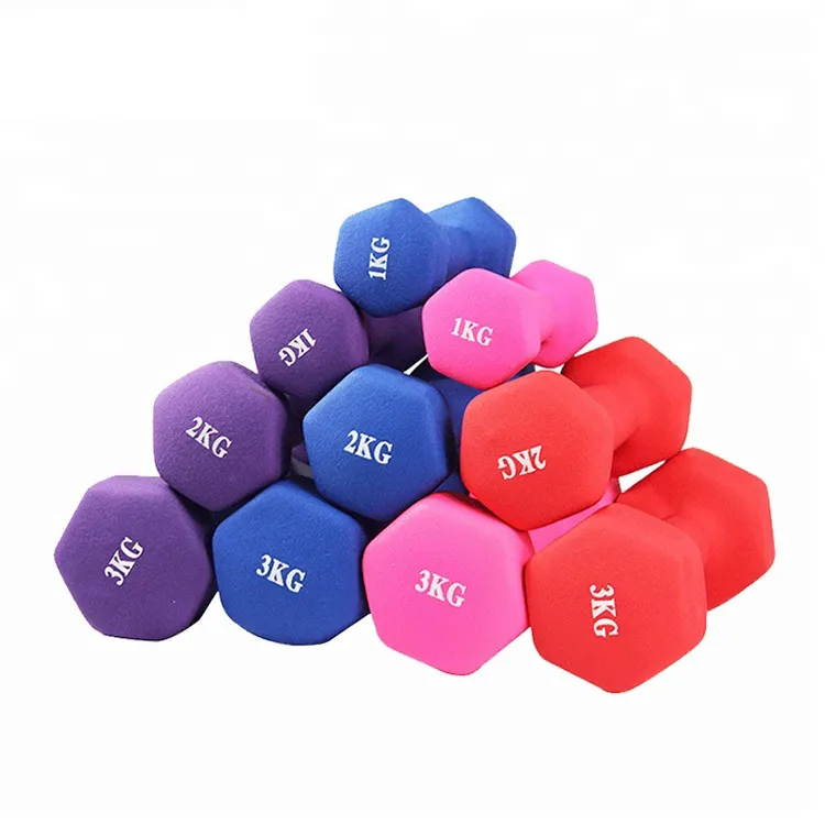 8 kg vinyl dumbbells gym equipment 3 kg small hex dumbbells fitness set price