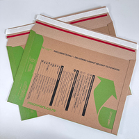 Emballage d'expédition personnalisé A2 A3 A4, enveloppes rigides en papier kraft brun personnalisées, enveloppes en carton pour envoi à plat