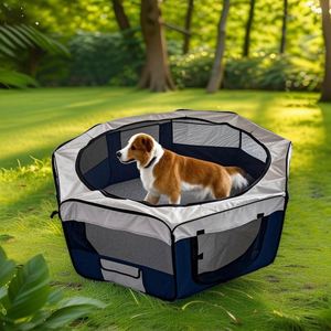 Caseta Plegable para Mascotas, para Viajes y Campamentos al Aire Libre, Transpirable, con Laterales Suaves, Corral para Perros y Gatos - Product Image 2
