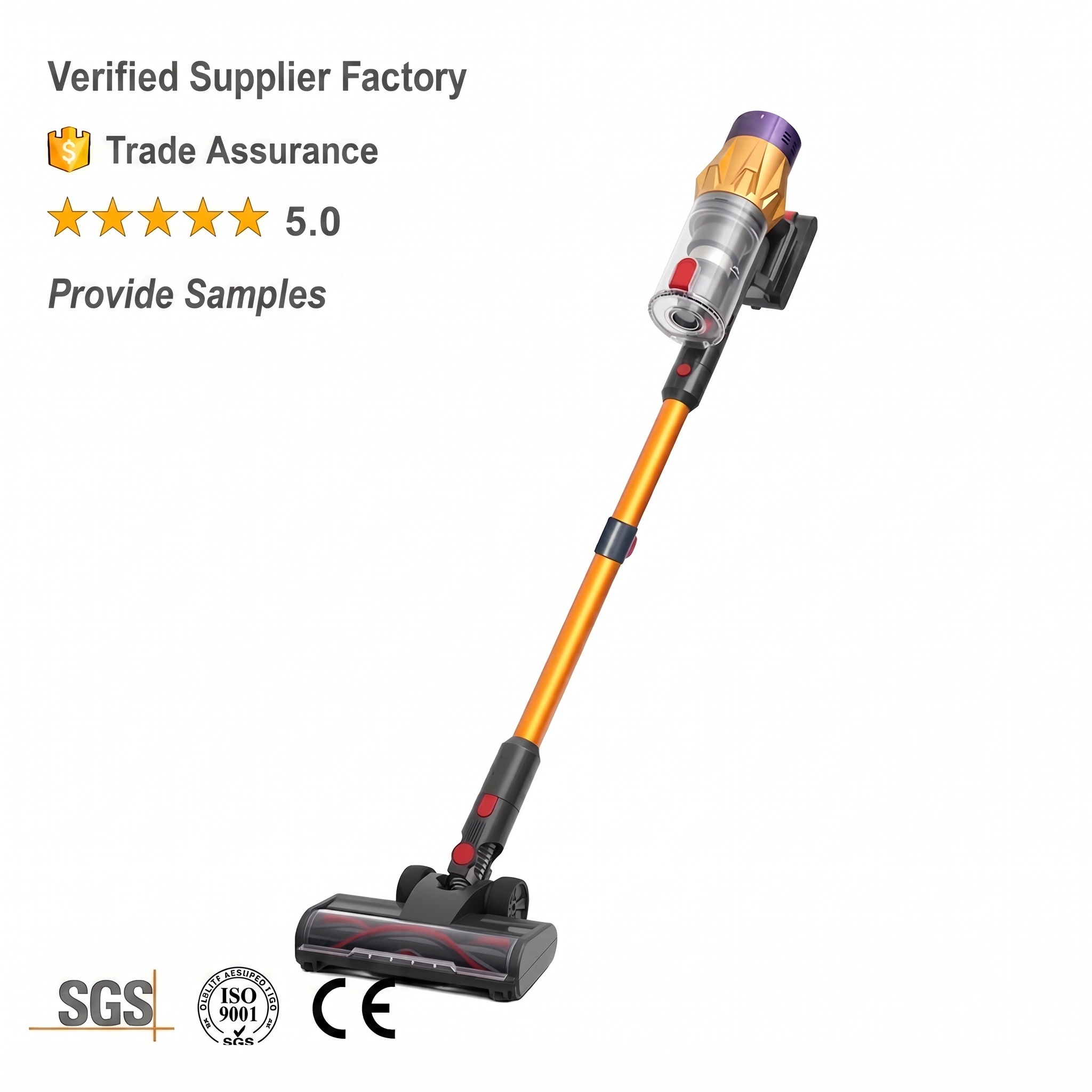 <strong>2026</strong> <strong>Best</strong> V18 Cordless Lightweight Hotel Dry <strong>Vacuum</strong> <strong>Cleaner</strong> 550W Brushless Motor HEPA Filter Multi Cyclone Filtration LED Lights