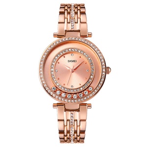 Montre de luxe pour femmes d'affaires Skmei 1740, verre exquis, incrustation de diamants d'eau, perle roulante créative, pointeur à quartz de loisirs - Product Image 4