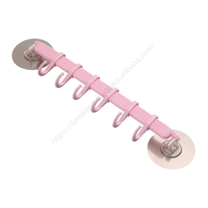 Ganchos Adhesivos Fuertes C130 al por Mayor, 6 Ganchos en Fila, para Colgar en la Pared del Cocina o Baño, Sin Clavos, Colgador de Pared sin Costuras - Product Image 1