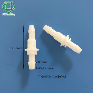 Raccord droit en plastique POM JU PlasFitting à filetage externe 6,4 mm pour tuyau en caoutchouc, résistant aux produits chimiques - Product Image 2