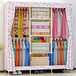 Armario <span class=keywords><strong>de</strong></span> <span class=keywords><strong>tela</strong></span> Simple para el hogar, estructura <span class=keywords><strong>de</strong></span> acero grueso y reforzado, almacenamiento colgante, fuerte y duradero - Product Image 4