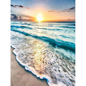 Kits de <span class=keywords><strong>peinture</strong></span> <span class=keywords><strong>diamant</strong></span> 5D complets, motifs floraux, papillons, plage, cœur, pour cadeaux de Saint-Valentin et décoration de maison côtière, vente en gros - Product Image 2