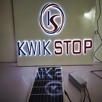 Imperméable à l'eau personnalisé led signe la publicité extérieure électrique signes solaire alimenté lettres pour mur