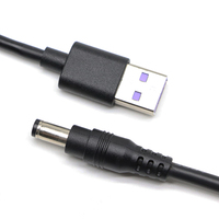USB 2.0 A-Stecker auf DC 5,5x2,1mm 5 Volt 24AWG DC-Anschluss Ladekabel mit Hohlstecker