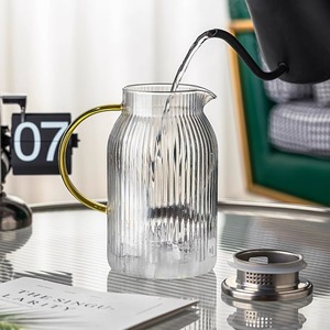 Pichet à eau en verre de grande capacité, résistant à la chaleur, pour boissons froides, utilisation en fête, été 2021 - Product Image 3