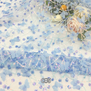 All'ingrosso CR161 pronto alla rinfusa paillettes <span class=keywords><strong>taglio</strong></span> <span class=keywords><strong>Laser</strong></span> 3d fiori ricamo tessuto di maglia per il vestito forniture per cucire artigianato - Product Image 5