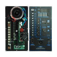 Carte d'amplification audio multifonction FY-380F, alimentation AC220V~240V ou batterie 12V, amplificateur karaoké DSP avec écran et radio FM