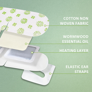 Máscara de Olhos a Vapor de Artemísia Alivia a Fadiga Ocular Remove Olheiras e Bolsas Promove o Sono Patch Térmico de 20 Minutos - Product Image 6