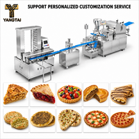 Ligne de production industrielle automatique de pain plat multi-produits, machine à fabriquer du pain pita, des tartes fourrées, des pâtisseries fines et des crêpes