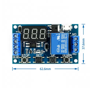 Módulo de Relé Unidireccional con Retardo de Desconexión, Interruptor de Circuito de Temporización Cíclica con USB - Product Image 3