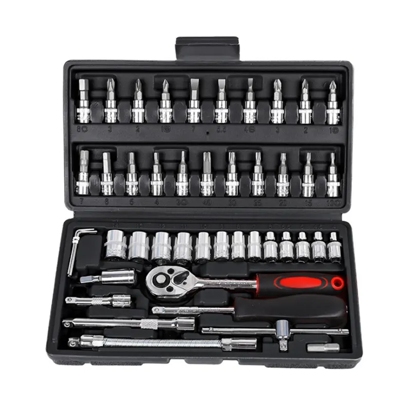Auto Repair home use 46 piece set universal socket wrench tool set