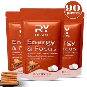 Hot Selling Cognitive Brain Supplement für Erwachsene Natürliche Koffein quelle Zuckerfrei für den täglichen Gebrauch Energie und Fokus Mints - Product Image 1