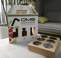 Boîte à bière en carton ondulé avec insert protecteur pour l'emballage des bouteilles, vente en gros