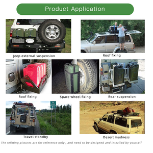 Combustible <span class=keywords><strong>Caddy</strong></span> verde 20 litros 5 galones tanque de combustible de gasolina de acero para barco/<span class=keywords><strong>4wd</strong></span>/coche/camping Caño incorporado Gerry Jerry Can - Product Image 4