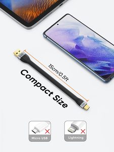 CableCreation Cable USB a USB-<span class=keywords><strong>C</strong></span> Corto de <span class=keywords><strong>6</strong></span> Pulgadas, Carga Rápida de 3A, Transferencia de Datos de 480Mbps y 2 Años de Garantía para Uso con Computadora - Product Image 6