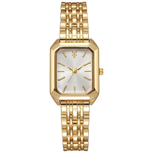 Montre rectangulaire tendance pour femme, bracelet en acrylique doré 10 mm, mouvement à quartz écologique, verre saphir – Nouveauté très prisée pour le commerce international - Product Image 2