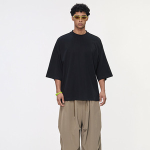 T-shirt da <span class=keywords><strong>uomo</strong></span> all'ingrosso in cotone 100% traspirante, casual, 250g, con maniche a pipistrello <span class=keywords><strong>larghe</strong></span>, modello boxy - Product Image 3