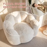 Fauteuil pouf commercial sans structure, confortable et douillet, en forme de fleur, géant, moderne, pour salon