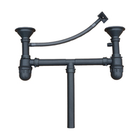 Double bol en acier inoxydable, évier de cuisine, Siphon égouttoir, SUS304