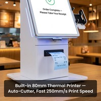 Kiosco de Pago Automático Todo en Uno de 21.5 Pulgadas con Pantalla Táctil, Escáner de Código QR, Impresora de Recibos, SDK, Multi-OS, POS, Montaje en Pared