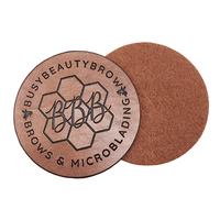 LOGO Chapeau en cuir PU Patch Soft Debossed Etiquette en cuir personnalisée pour vêtements Sacs à main Jeans Garment