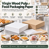 Papier sulfurisé en pâte de bois vierge de haute pureté, papier d'emballage alimentaire écologique pour la pâtisserie, doublure et séparateur d'emballage