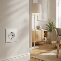 Prise murale simple avec USB C+C, installation rapide sans outil, norme TUV UE, 5 couleurs : Noir, Blanc, Gris, Rose, Beige, pour hôtel et maison